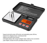 VBESTLIFE digitalvåg 200g 0,01g Mini elektronisk kristalldisplay digital fickvågsinstrument
