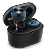 BTH-A6 Trådlösa Bluetooth 5.0-hörlurar med magnetisk laddningsbox Blå