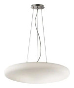 Ideal Lux Smarties Bianco SP5 D60, Matsal, Vardagsrum, Vit, IP20, Yta, Oval, Krom, Glas