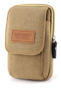 Herrmobil Fanny pack 5 \"slit bälte mobiltelefon väska multifunktionell vertikal canvas väska