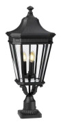Elstead Cotswold Lane utomhusgolvlampa med 3 svarta IP44-lampor, E14