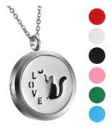 Aromaterapi Halsband Locket Som Öppnas. Eteriska Oljor Diffusor Aroma