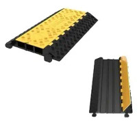 Kabelskyddsramp, 3-kanals design, tungt konstruktionsmaterial, 3 st