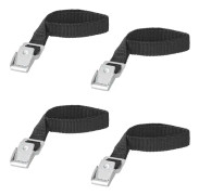 Knyt fast remmar med metallspänne 18mm-40cm - set med 4 delar