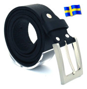 Läderbälte Bull svart 35mm 808
