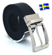 Läderbälte Bull svart 35mm 851-SP1