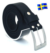 Läderbälte Bull svart 30mm 802