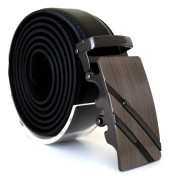 Läderbälte stripe svart 985