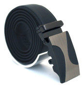 Läderbälte stripe svart 976