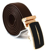 Läderbälte stripe brun 995B