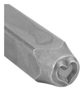 ARAMOX stålstämpel - för att anpassa läder och metall - hjärtmönster - 6 mm