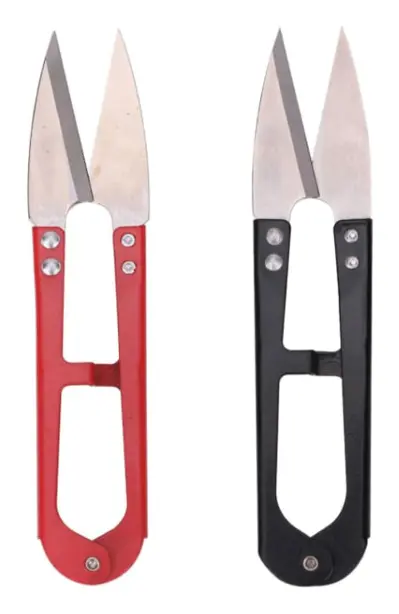 2 st metall U-formade syssaxar, sax för beskärning av växtblad, mini-DIY-trimmer, garn- och trådnipper, blom- och bonsaisaxar, hantverkssax för
