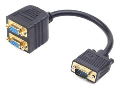 Gembird 0,2 m - VGA (D-Sub) - 2 x VGA (D-Sub) - Hona - Hane - Svart CC-VGAX2-20CM