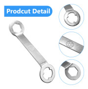 sourcing map Spårspikar Skiftnyckel Dubbel Gränssnitt Aluminium Halkfria Skor Justeringsverktyg för M5 Fotbollsskor, Silver Ton