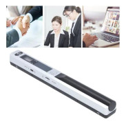 VBESTLIFE handhållen fotoskanner Handhållen skanner för A4-dokument, foton, kvitton, 8,27 tum HD 900 Optical Detached Silver