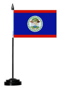 Bordflagg - Belize - 14 x 21 cm - Polyester - Plastmast - Trykk foran/bak