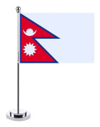 Drapeau kontor Nepals i 14 x 21 cm Flerfärgad