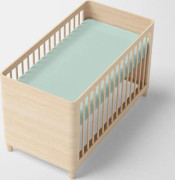 Fitted sheet HappyFriday BASIC KIDS Mint 60 x 120 x 14 cm