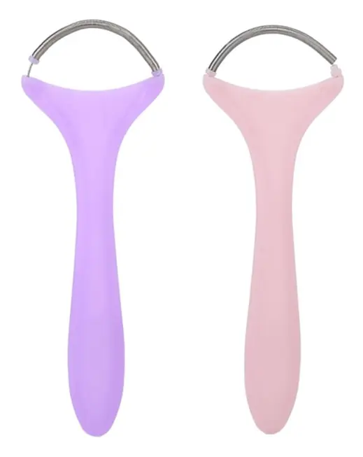 2PCS Fjäder ansiktshårborttagare, manuell bärbar trådning ansikts epilator kvinnor skönhet hår epilator verktyg för överläpp haka kinder