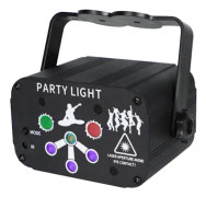 Fesljuseffekt discolampa, discoboll LED-festlampor med musikstyrd timerfunktion, fjärrkontroll och 360° fäste