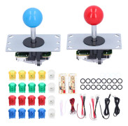 2-spelars arkadspel DIY-kit joystick-set LED-arkadknappar för dataspel 5V