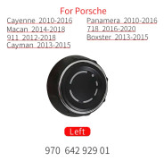 Bilstereo Volymknapp Cover CD-kontrollknapp Ersättning för Porsche Coupe 911 718 918 Boxster Cayman