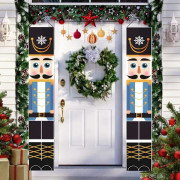 Julbanderoll « Frohe Christmas » - Nötknäpparen - Juldekoration för veranda, dörr, spis, trädgård, inomhus, utomhus,