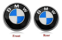 Motorhuvsemblem ersättning 82mm/74mm motorhuv 51148132375 - För alla modeller E30 E36 E46 E34 E39 E60 E65 E38 X3