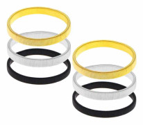 3 par antihalkärmhållare, ärmhållare, elastiska metallarmband för långärmade skjortor, för att fixa långa ärmar, för servitörer, kvinnor och