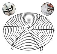 Rund tårta kylare tråd bakning ångkokare, diameter 12 tum, ångkokare bakning tårta kall rack, grönsaksställ avlopp