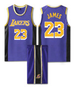 Mordely #23 LeBron James Baskettröja Set Lakers Uniform för Barn Vuxna - Lila 30 (155-160CM)