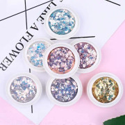 Iridescent Nail Sequins Mermaid Färgglada Flakes Glitter 8 Färger