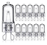 G9 halogenlampor 28W, 230V, 10-pack
