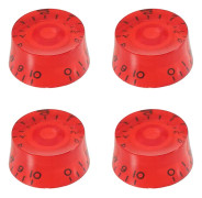 Elektrisk gitarr Top Hat Knobs Speed Volym Tonkontroll Knobs Röd för LP Style Elektrisk Gitarr Bas Musikinstrument Delar Ersättning Pack om 4