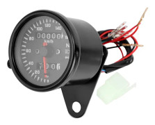Motorcykelinstrument Digital Display Varvräknare Hastighetsmätare Kilometerräknare Svart