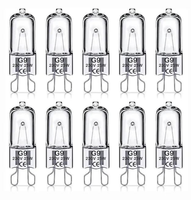 10-pack G9 Halogenlampor 25W, 230V, Kompatibel med Philips[JUN] 25W