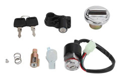 Tändningslås Gaslock Kit Hjälmlås 2-Nyckel Ersättning för Dax Skyteam 50cc 125cc