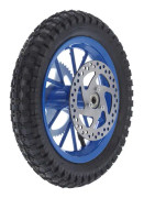 12,5x2,75 tum Mini Cykel Bakhjul AntiSkid Gummi Stål Legering för 47cc 49cc 2 Slag Smutscykel (Blå)