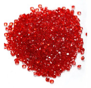 Mörk Röd 5000 st DIY Spetsiga Akryl Diamant Konfetti Ädelstenar för Bröllopsfest
