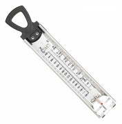 Hemgjord sockertermometer för matlagning av godis eller sylt, fritering och allmänt bruk i köket, rostfritt stål, 30,5 cm