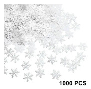1000 st julglitter snöflingor vinterfönster tårta bord konfetti snö snöflingor dekoration för jul bröllop födelsedag semester dekoration