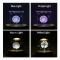 LED-ljusbas i trä, rund LED-ljusbas i färg + varmt ljus, USB-driven skrivbordsdisplay (2-pack)