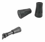 4-Pack Gummifötter till Gåstavar 11mm - Svart
