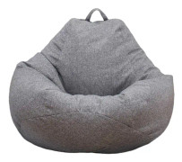 Bekväm Lazy Sofas Överdrag, Osynlig Dragkedja för ett Elegant Utseende, Mjukt Manchester Tyg Sittsäck Puff Soffa Lämplig för Vardagsrum & Sovrum