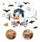 3 set Halloween fönsterdekaler fladdermus katt häxa spöke pumpa väggdekaler fönsterdekaler
