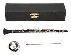 Elegant Miniatyr Basklarinett, Utsökt Hantverk Instrumentprydnad för Skrivbordsmusikrumsdekoration