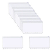INF A6 PVC blixtlåspåse för 6-ringspärm 15-Piece