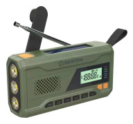 Manta - Portable Emergency crank FM Radio, Solar Power Bank, Flashlight