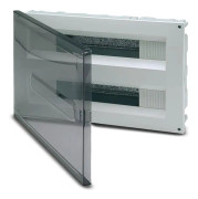 Famatel Transparent Dörr Vita 280x430x80 Mm Infälld Garderob 38 Element Durchsichtig