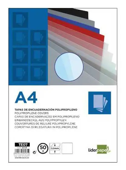 Liderpapel A4 0.5 Mm Bindande Omslag 100 Enheter